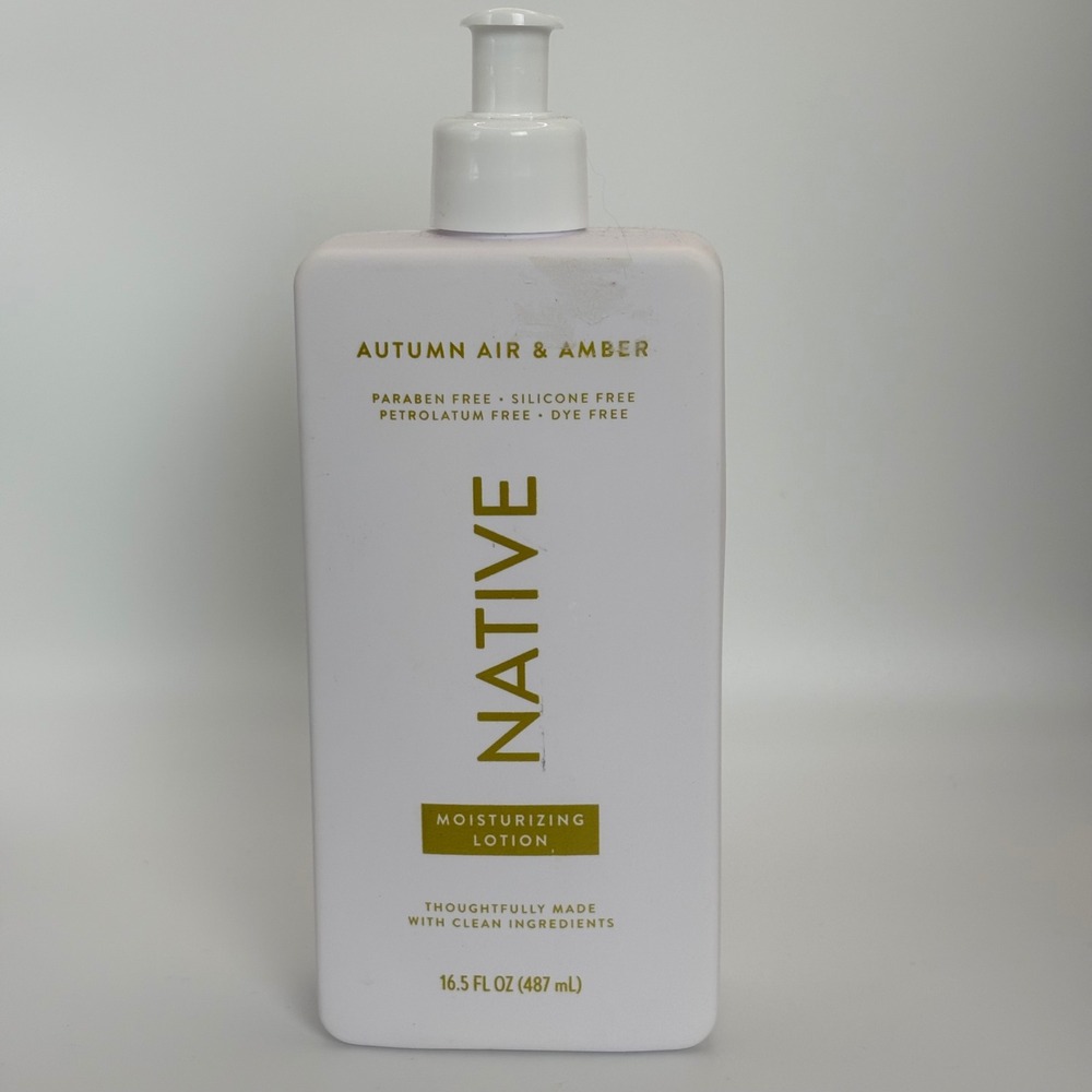 Native Autumn Air & Amber Moisturizing Body Lotion 16.5 oz Clean Ingredients